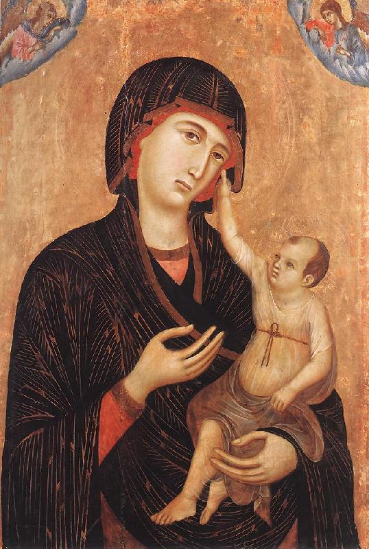 Duccio di Buoninsegna Madonna with Child and Two Angels (Crevole Madonna) dfg Sweden oil painting art